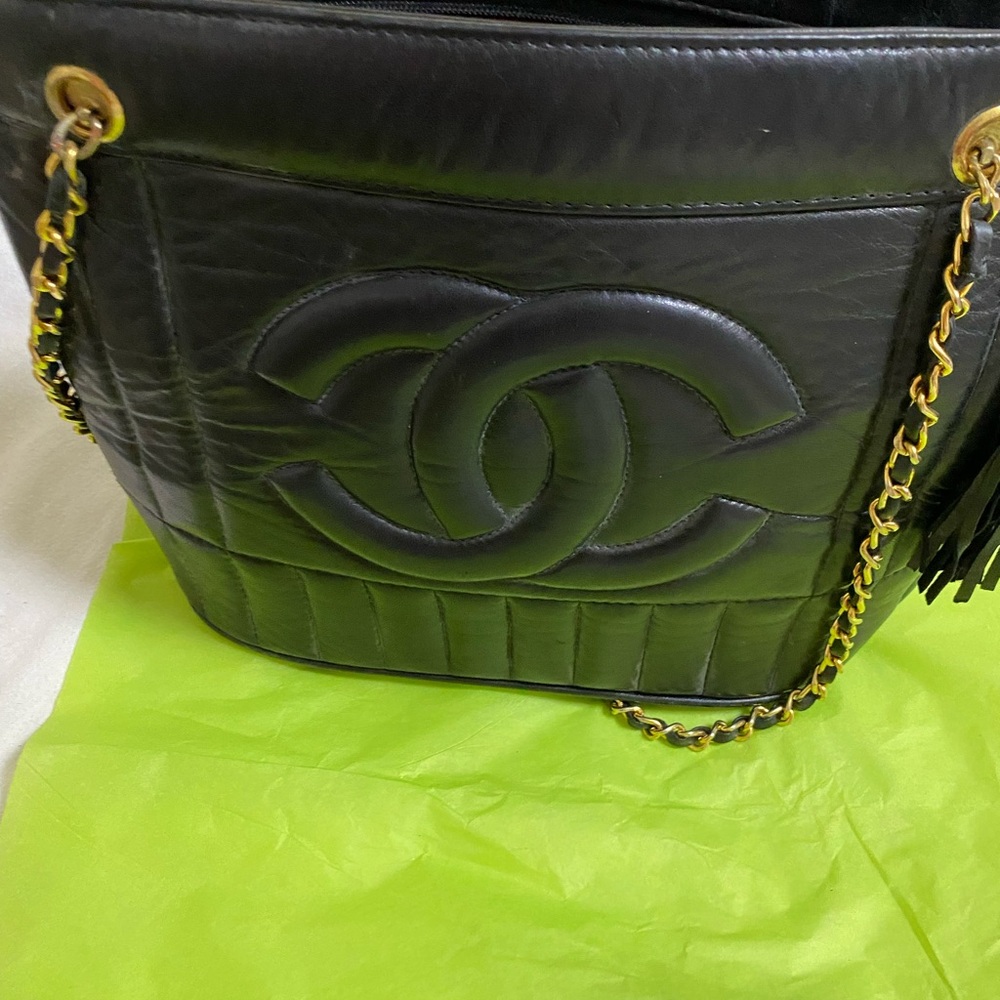 Large, soft faux leather handbag .